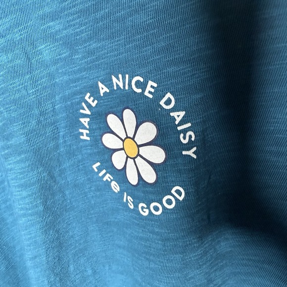 Life Is Good Have A Nice Daisy Long Sleeve Lightweight Tee Shirt Womens Large - Picture 3 of 9